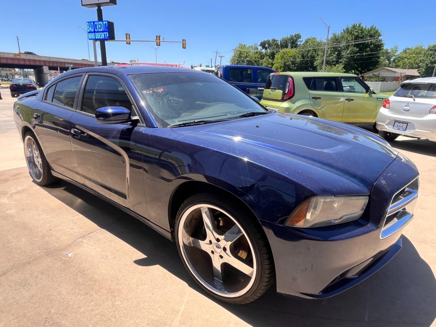 2014 BLACK DODGE CHARGER SE SE (2C3CDXBG0EH) with an 3.6L V6 DOHC 24V engine, 5-Speed Automatic transmission, located at 8101 E. Skelly Dr., Tulsa, OK, 74129, (918) 592-3593, 36.121891, -95.888802 - Photo#1